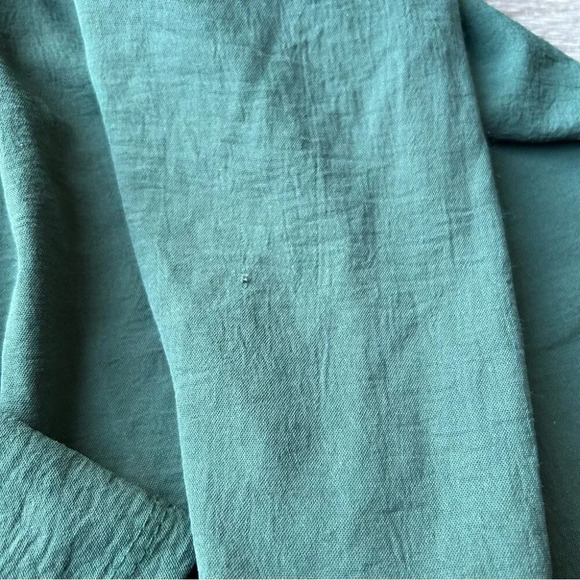 Zara Green V Neck Long Sleeve Shift Dress - Picture 15 of 15